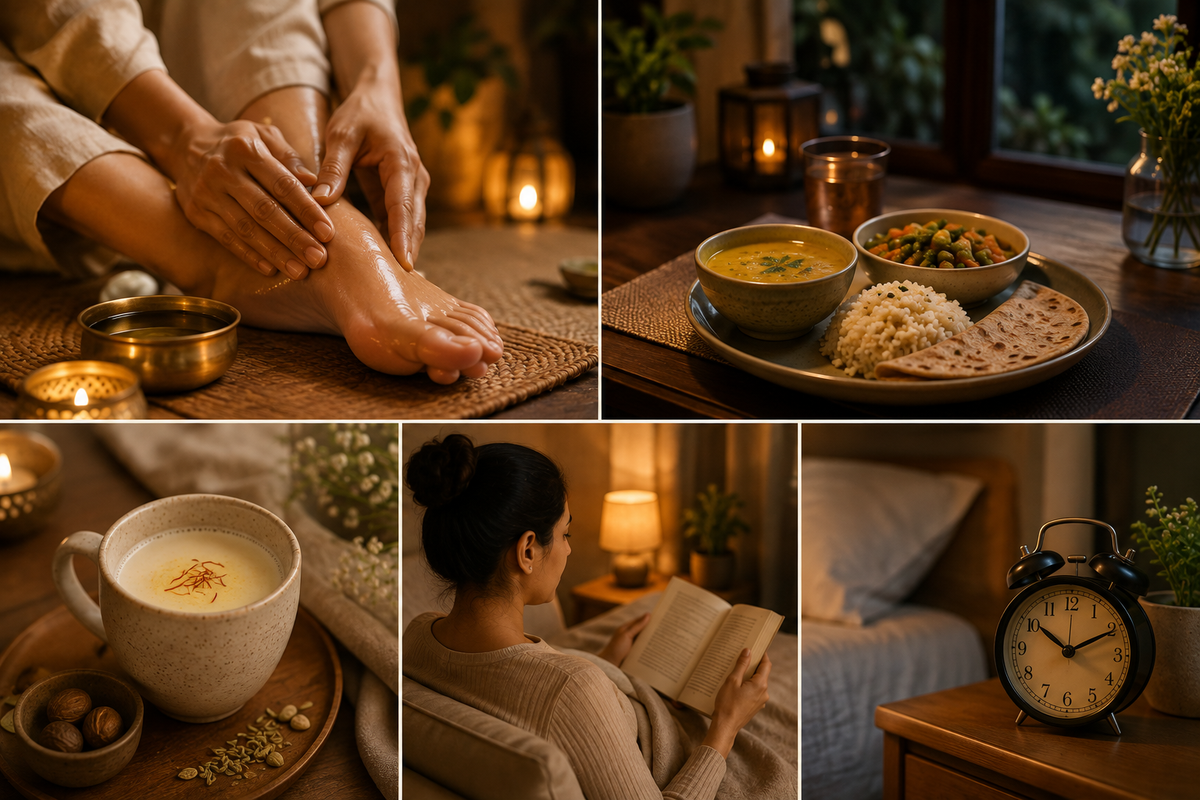 5 Ayurvedic Nighttime Rituals for Better Sleep (No Supplements Needed)