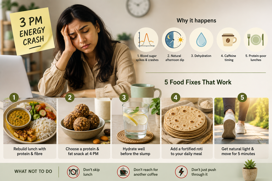 The 3 PM Energy Crash: Why It Happens and 5 Food Fixes